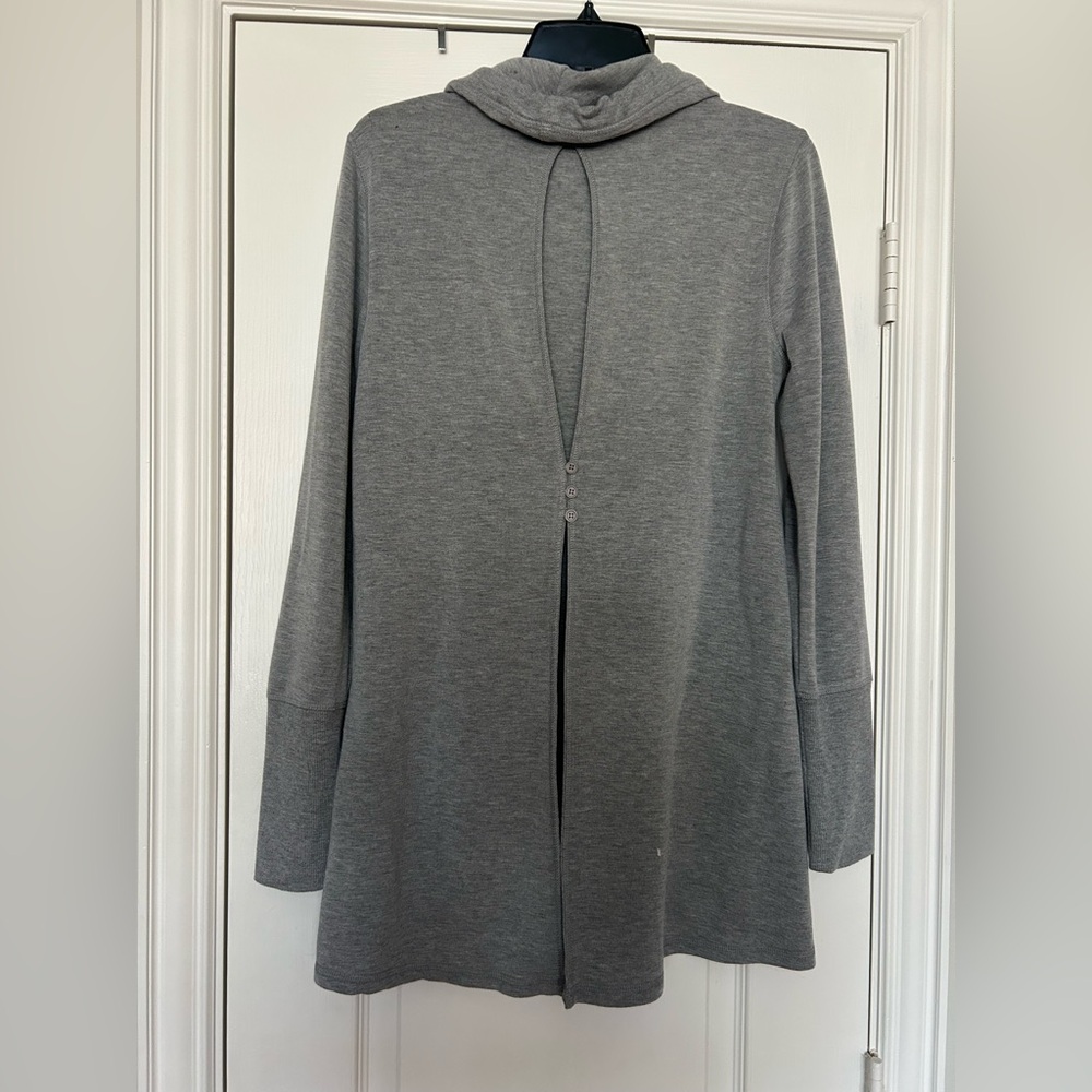 Cable & Gauge Charcoal Cowl Neck Tunic - Picture 2 of 3